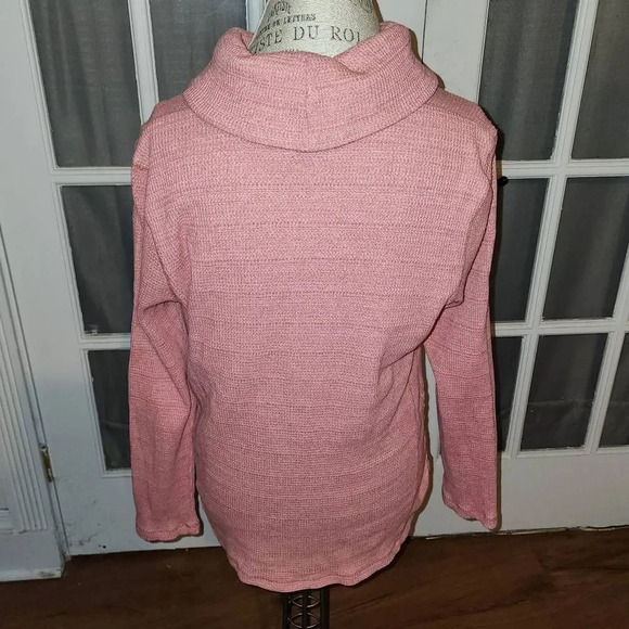 J Jill Womens Pink Cowl Neck Sweater Medium - Picture 2 of 5